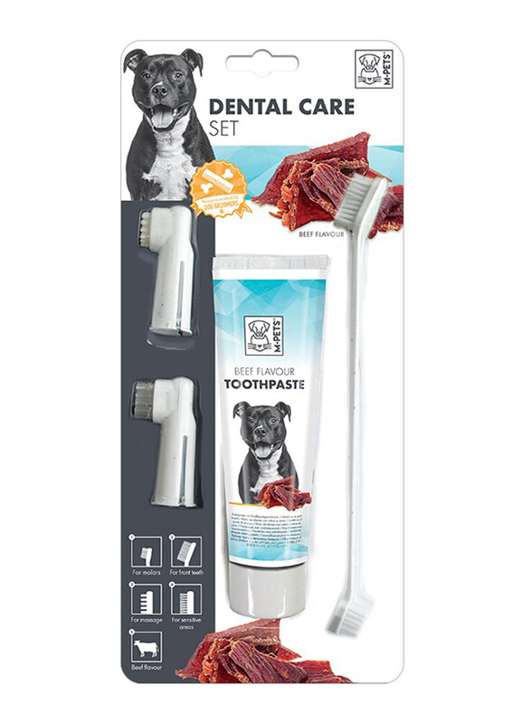 

M-Pets Mint Flavoured Dental Care Set Toothpaste Kit, White