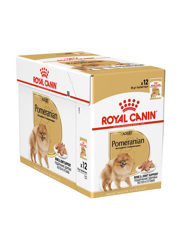 Royal Canin Breed Health Nutrition Pomeranian Adult Wet Dog Food, 12 x 85g