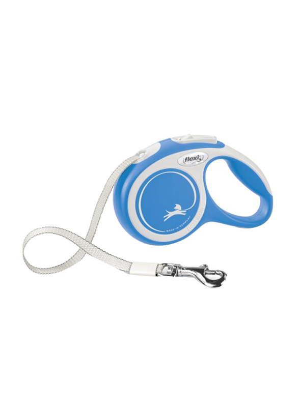 Flexi New Comfort Tape Safety Dogs Leash, Large, 8m, Blue