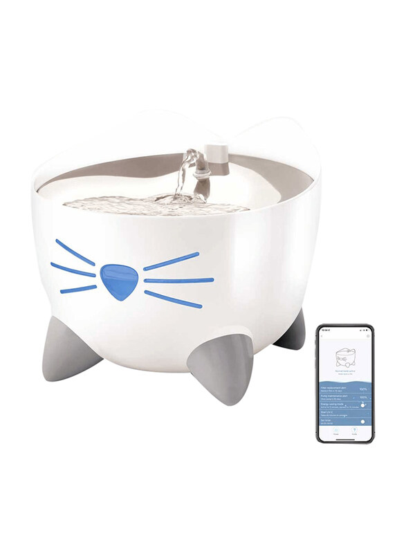 

Catit Pixi Smart Fountain with Stainless Steel Top, 2 Litres, White