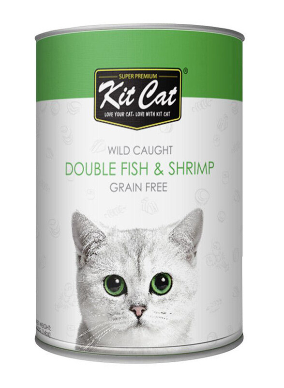 

Kit Cat Wild Caught Double Fish & Shrimp Wet Food for Cats, 400g