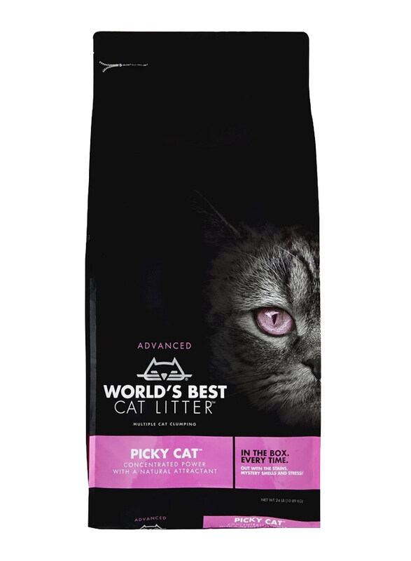 

World's Best Cat Litter Picky Unscented Clumping Litter, 24lbs, Black