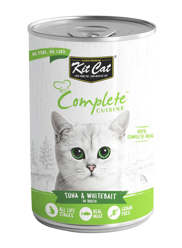 

Kit Cat Complete Cuisine Tuna & Whitebait In Broth Cat Wet Food, 3 x 150g