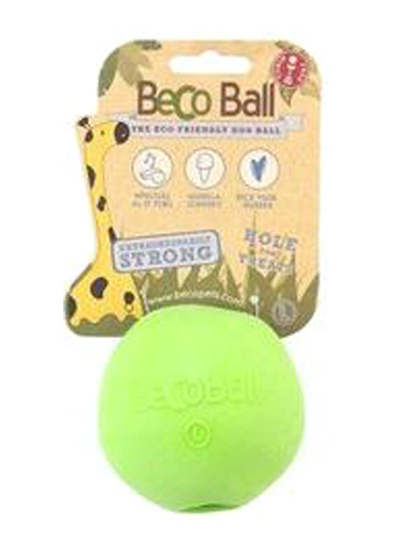 

Beco Natural Rubber Treat Ball for Dog, XL, Neon Lime