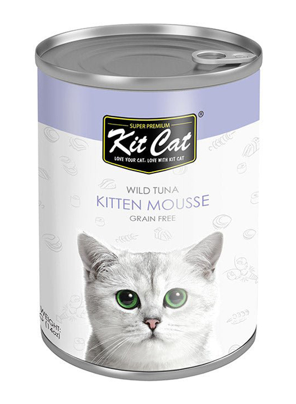 Kit Cat Wild Tuna Kitten Mousse Canned Cat Wet Food, 400g