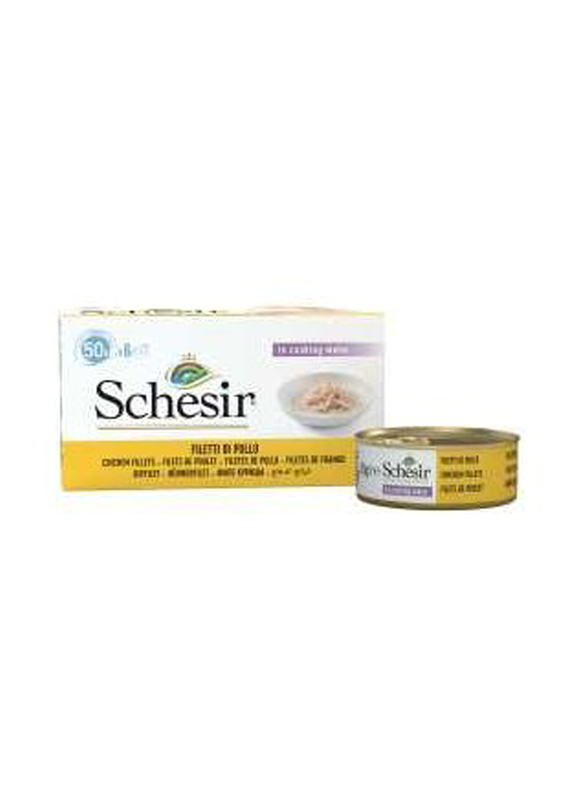 Schesir Chicken Rice Natural Style Multipack Can Wet Cat Food, 6 x 50g