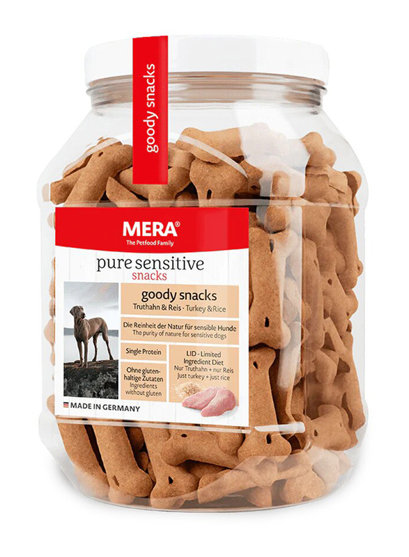 Mera Pure Sensitive Goody Snacks Turkey and Rice Treats Dog Dry Food, 600g