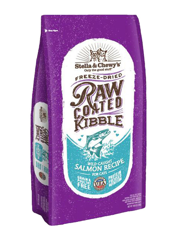 Stella & Chewy's Cat-Raw Coated Kibble Salmon Dry Cat Food, 5lbs