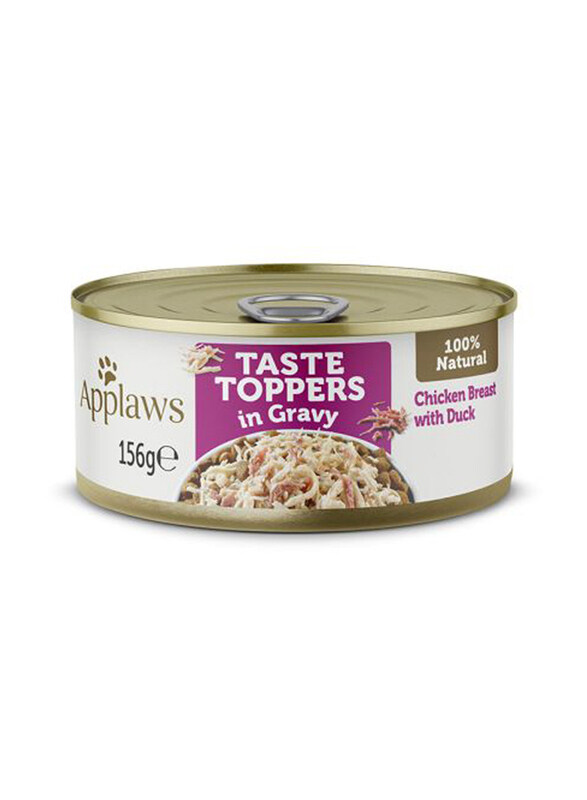 

Applaws Taste Topper in Gravy Chicken Duck Tin Wet Food for Dogs, 3 x 156g