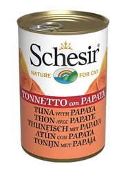 Schesir Tuna with Papaya Cat Can Wet Food, 12 x 140g