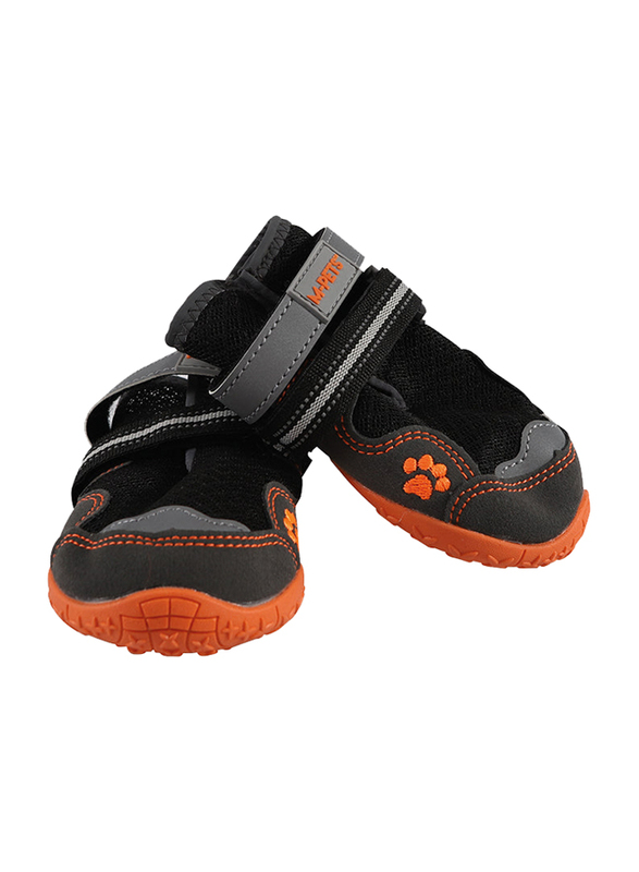 M-Pets Hiking Dog Shoes, Size 5, Medium/Large, Orange/Black