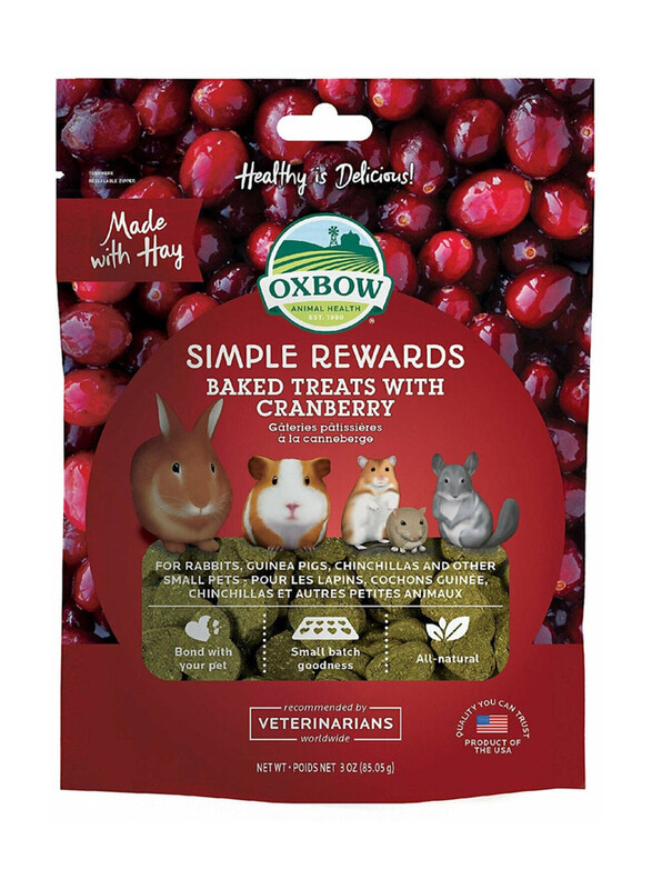 

Oxbow Simple Rewards Baked Treats with Cranberry Dry Small Animal Food, 85.05g