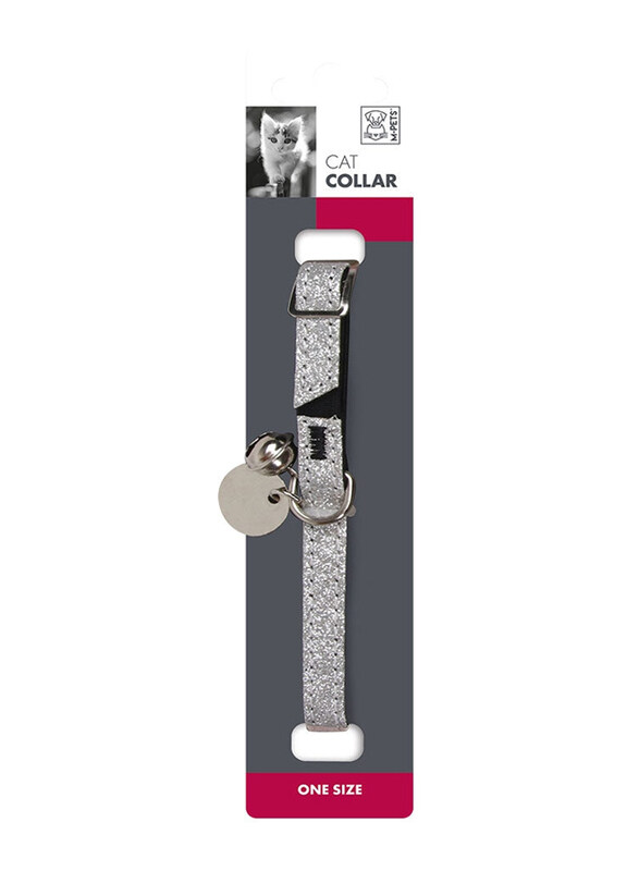 

M-Pets Glitter Cat Collar, Silver