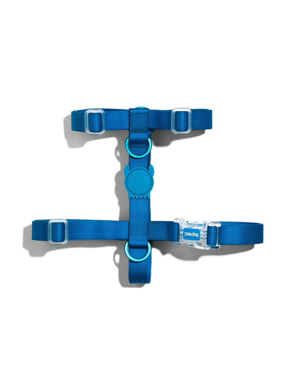 Zee.Dog Neopro H-Harness for Dog, Medium, Blue