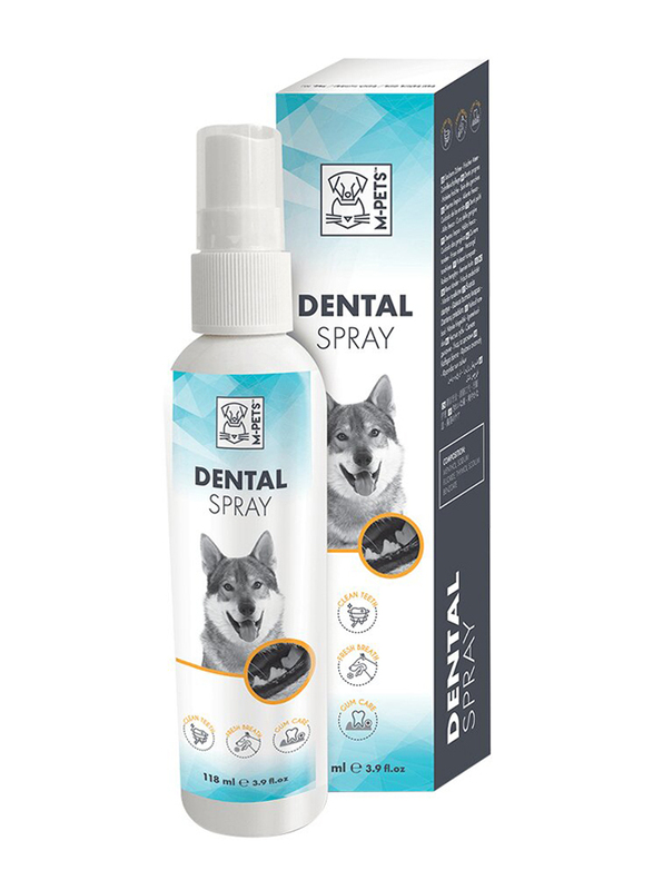 M-Pets Dental Spray, 118ml, White