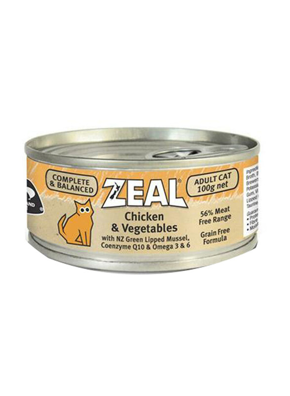 

Zeal Canned Chicken & Vegetables Cat Wet Food, 100g