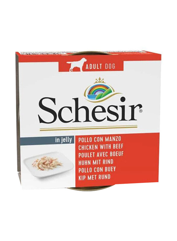 

Schesir Chicken Fillets With Beef Wet Dog Food, 10 x 150g