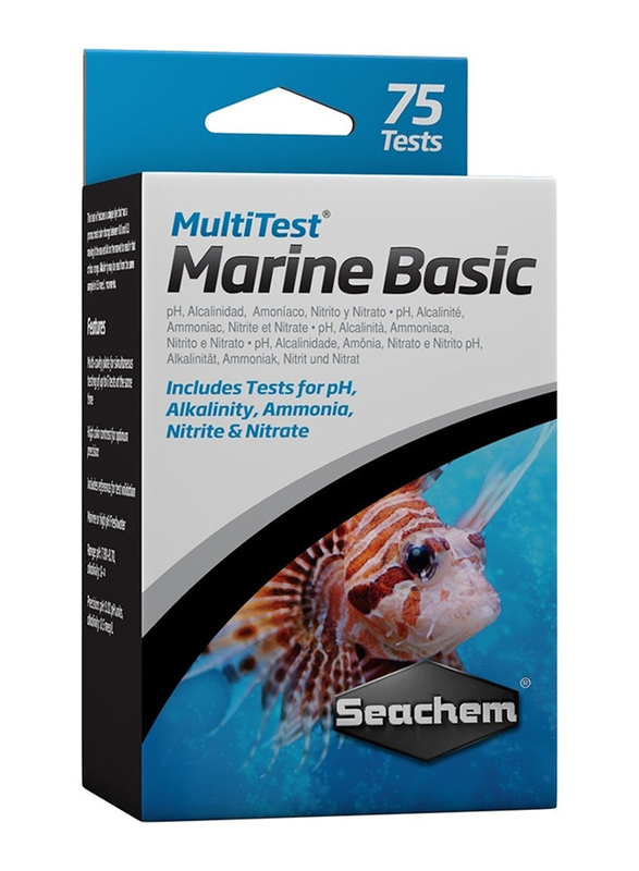 Seachem Multitest Marine Basic, 75 Tests, Blue