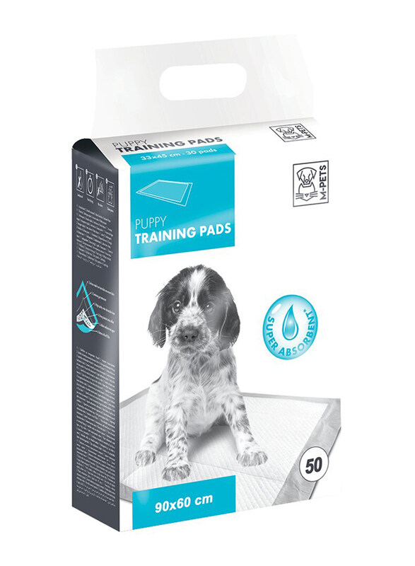 

M-Pets 50-Pieces Training Pads, 90 x 60cm, White