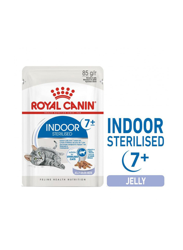 Royal Canin Feline Health Nutrition Indoor 7+ Jelly Cat Wet Food, 6 Piece