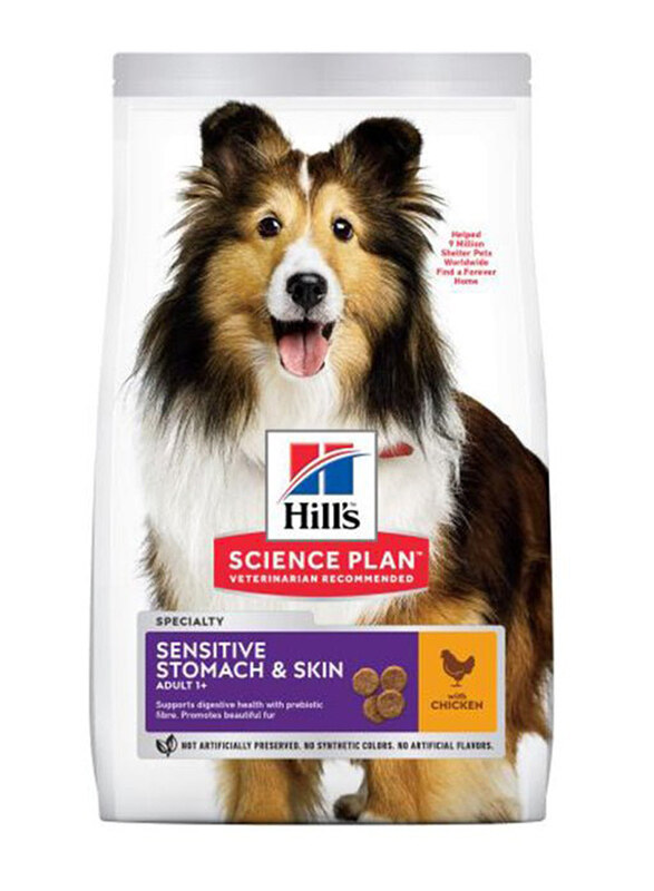 

Hill's Science Plan Sensitive Stomach & Skin Medium Adult Dog Dry Food with Chicken, 2.5 Kg