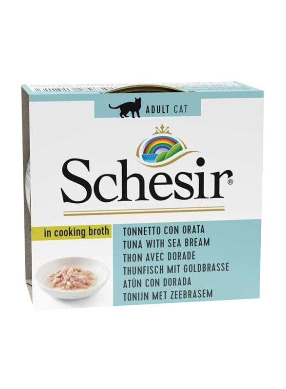 

Schesir Can Broth Tuna With Seabream Wet Cat Food, 7 x 70g