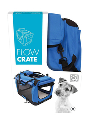 M-Pets Flow Crate for Dogs, Medium, Blue/Black