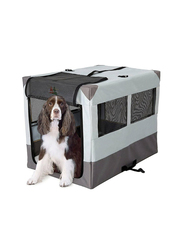 Midwest Canine Camper Sportable Tent Dog Crate, Large, Grey/Black