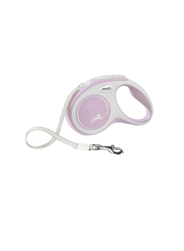 Flexi New Comfort Tape Safety Dogs Leash, Small, 5m, Rose