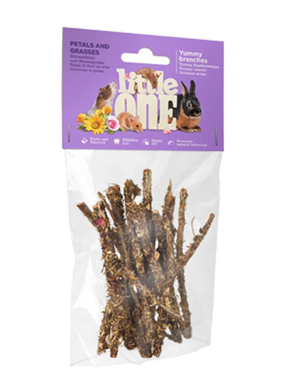 

Little One Snack Yummy Branches with Petals and Grasses Dry Small Pets Food, 35g