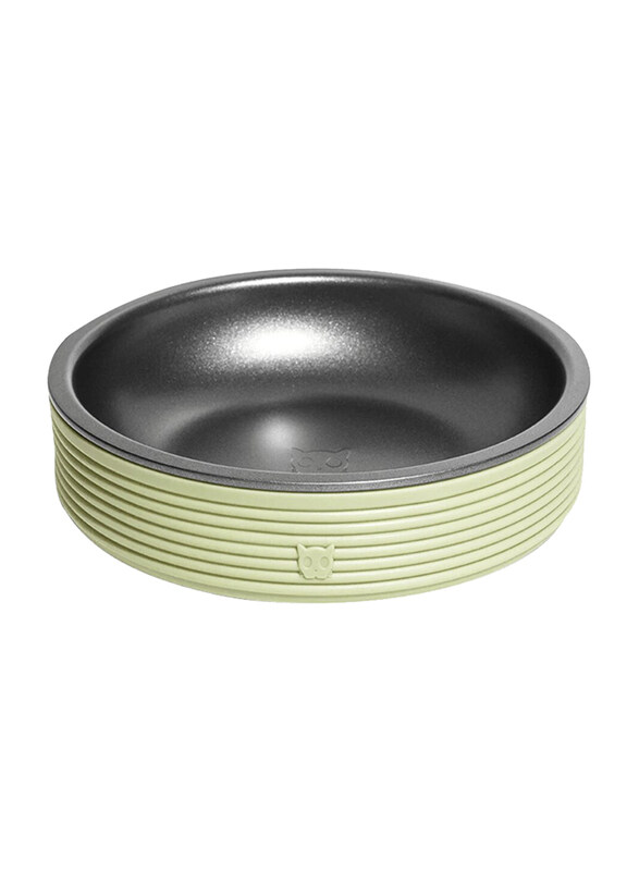 

Zee.Cat Duo Bowl for Cat, Olive/Black