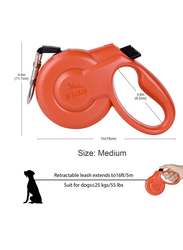 Fida Heavy Duty Styleash Series Retractable Dog Leash, Medium, Red