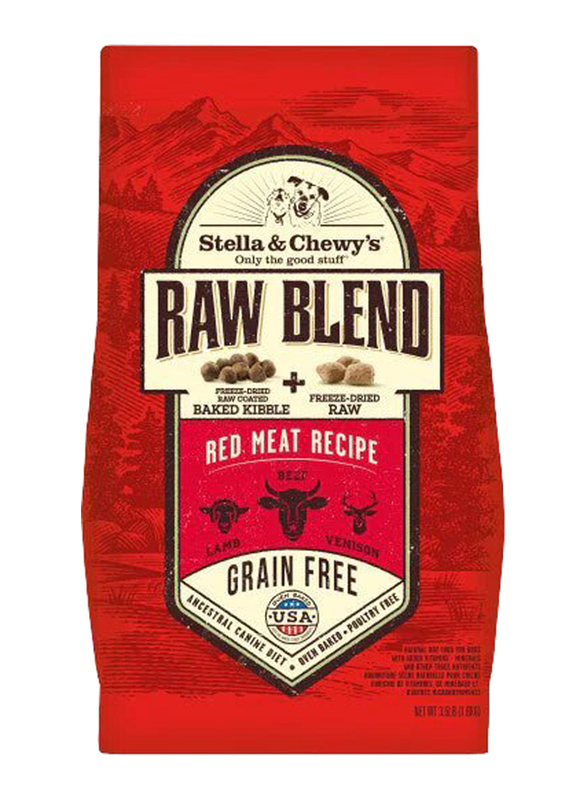 Stella & Chewy's Raw Blend Red Meat Lamb, Beef & Venison Recipe Dog Dry Food, 22 Lbs