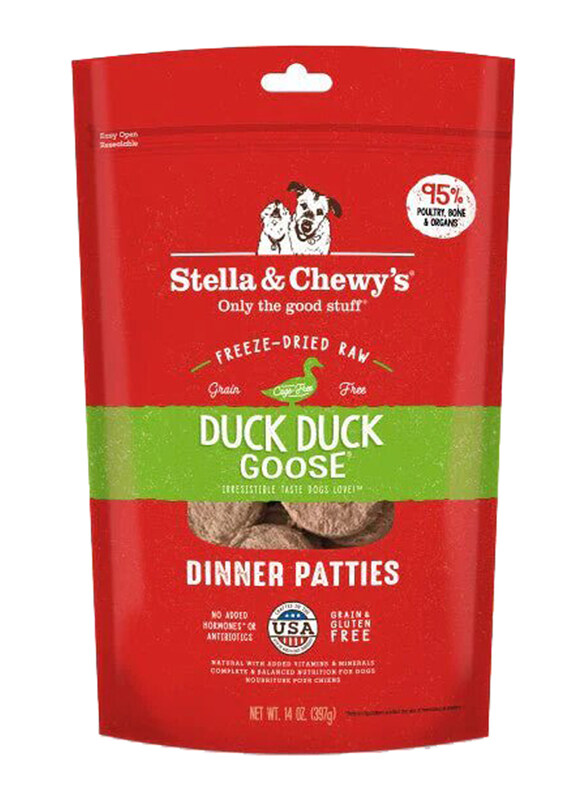 

Stella & Chewy's Freeze-Dried Raw Dinner Patties Duck Duck Goose Recipe Dog Dry Food, 14oz