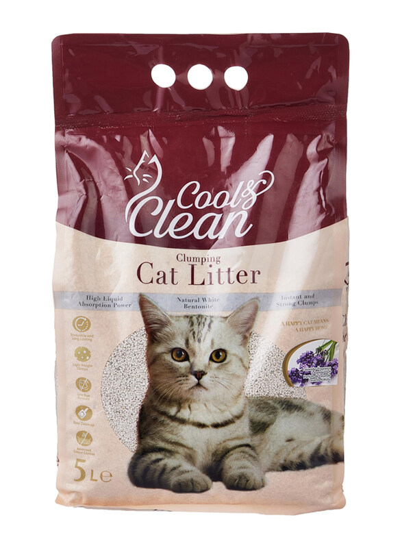 

Patimax Cool & Clean Clumping Orange Cat Litter, 5 Liters, White