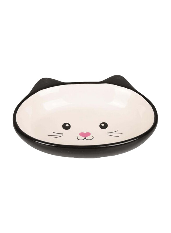 

Flamingo Isa Ceramic Feeding and Drinking Cat Bowl, Black