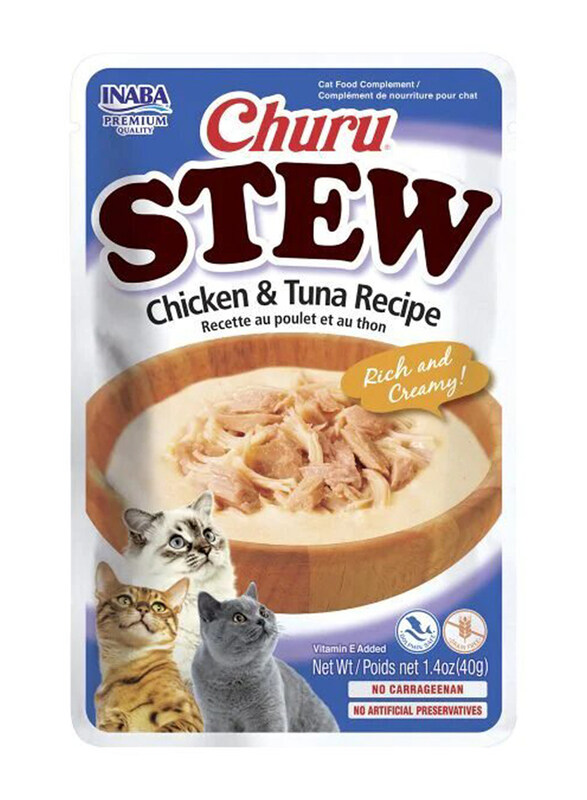 

Inaba Churu Stew Chicken & Tuna Recipe Treats Cat Wet Food, 6 x 40g