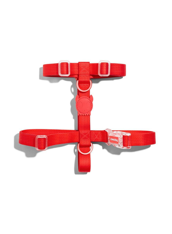 Zee.Dog Neopro H-Harness, Extra Small, Coral