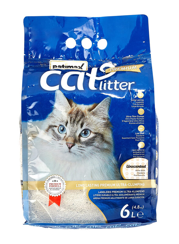 

Patimax Premium Ultra Clumping Unscented Cat Litter, 6 Liters, White