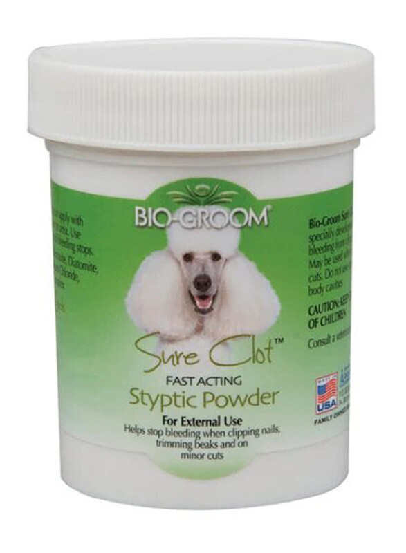 Bio-groom Sure Clot Styptic Powder for Dogs, Cats & Birds, 1.5oz, White