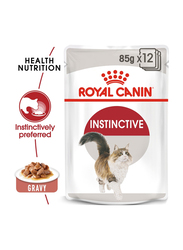 Royal Canin Feline Health Nutrition Instinctive Adult Cats Gravy Wet Cat Food, 12 x 85g