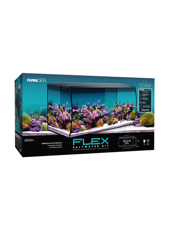 Fluval Sea Flex Saltwater Aquarium Kit, 123 Litre, Black