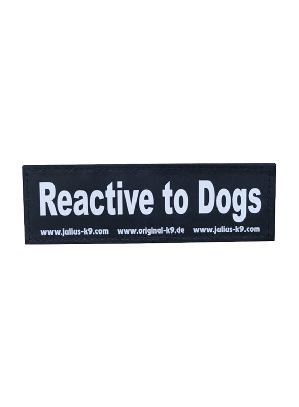 

Julius-K9 Reactive To Dogs Patch, Small, Black/White