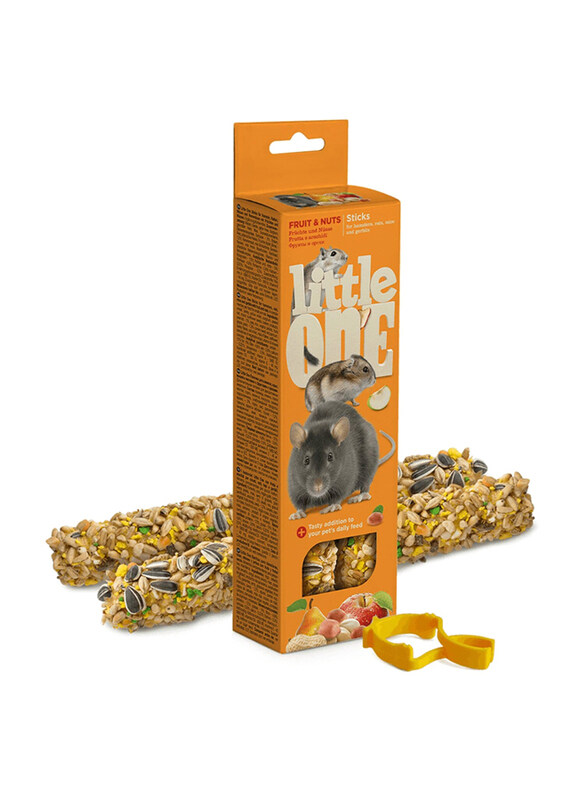 

Little One Sticks With Fruit And Nuts Dry Food for Hamsters, Rats, Mice And Gerbils, 2 x 60g