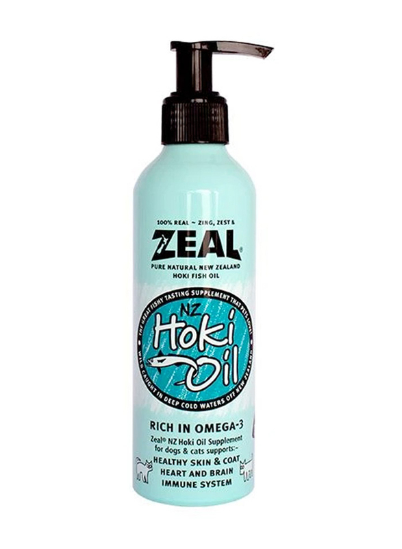 Zeal Natural Hoki Fish Oil Supplement for Cats & Dogs, 225ml