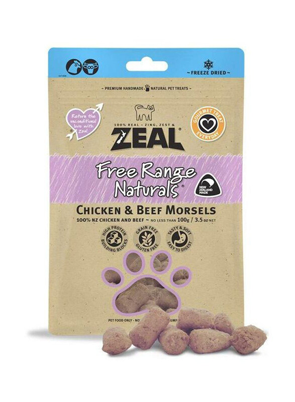 

Zeal Morsels Dried Chicken & Beef Cat & Dog Treat, 100g