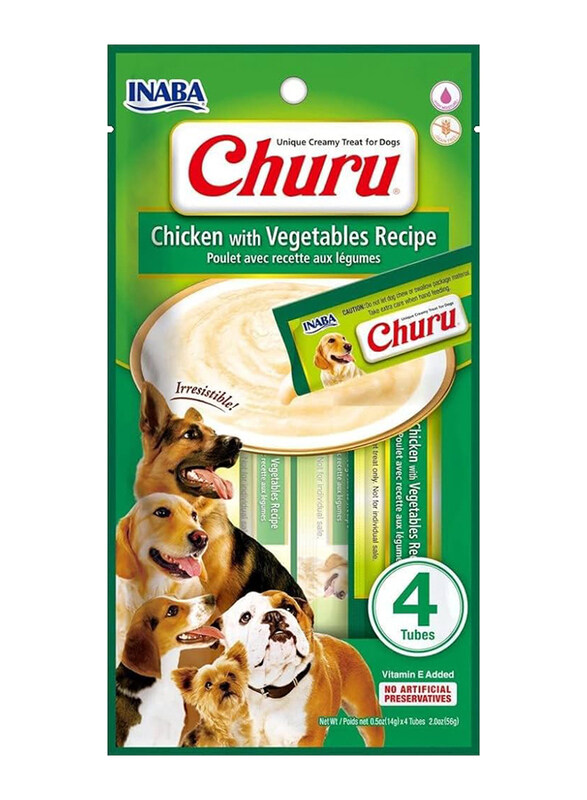 

Inaba Churu Chicken with Vegetable Recipe Dog Treats, 3 x 4 Sticks