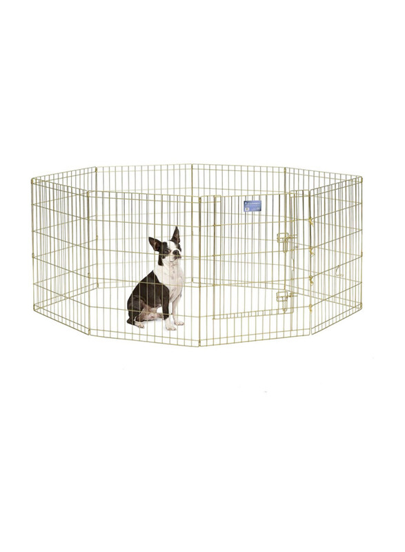 

Midwest Foldable Exercise Pen With Door, 30inch, Gold Zinc