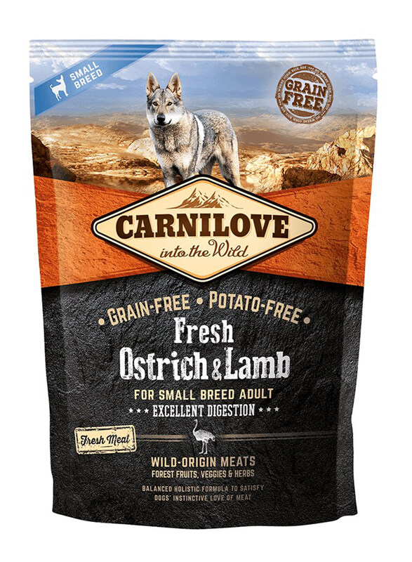

Carnilove Fresh Ostrich & Lamb Small Breed Dog Dry Food, 1.5Kg