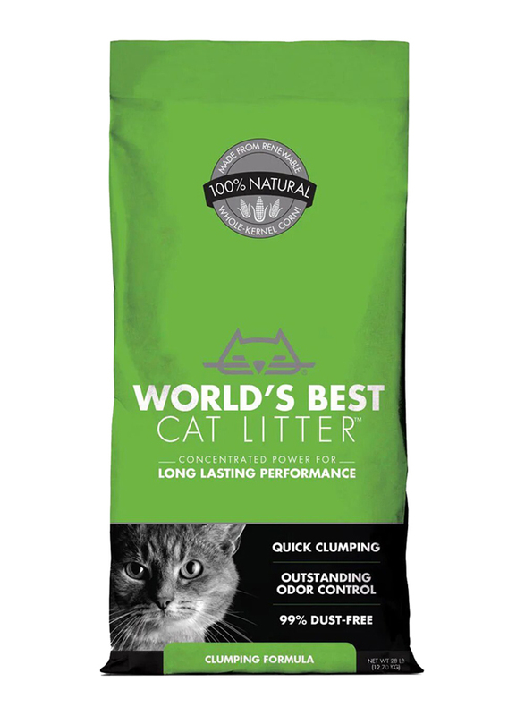 World's Best Cat Litter Clumping, 12.70 Kg, Black/Green